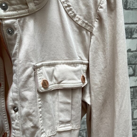 Light Pink Belted Utility Jacket from White House Black Market - Picture 3 of 10